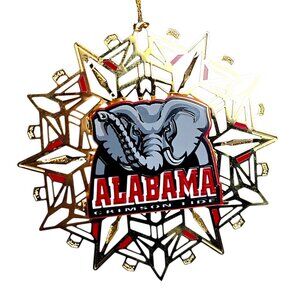 Vintage Brass Christmas Ornament Alabama Crimson Tide Big Al